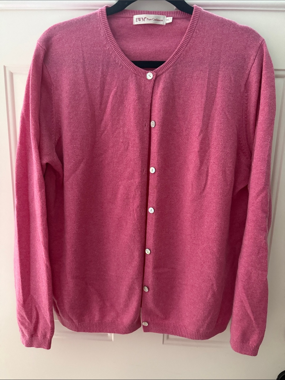 Pure Cashmere Women’s Pink Button-Front Cardigan